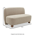 Amora Small 2 Seater Sofa Biscuit from Roseland Furniture