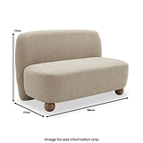 Amora Small 2 Seater Sofa Biscuit from Roseland Furniture