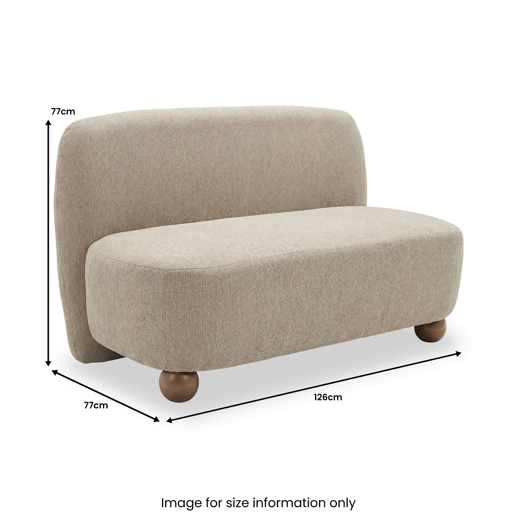 Amora Small 2 Seater Sofa Biscuit from Roseland Furniture