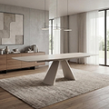 Corwen 160 240cm Extending Travertine Dining Table from Roseland Furniture