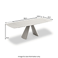 Corwen 160 240cm Extending Travertine Dining Table from Roseland Furniture