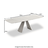 Corwen 160 240cm Extending Travertine Dining Table from Roseland Furniture