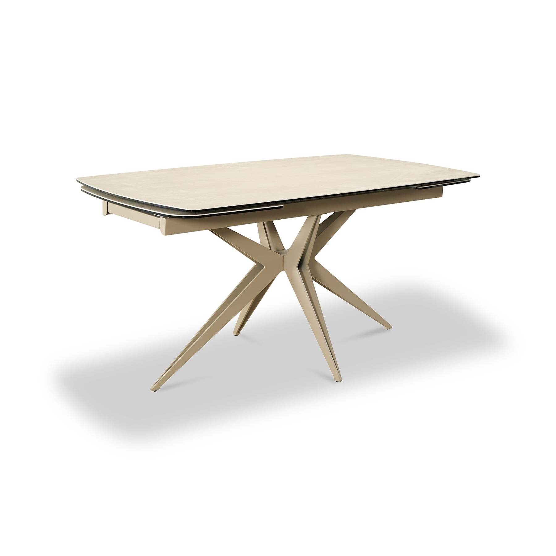 Ash 160 240cm Extending Travertine Dining Table from Roseland Furniture