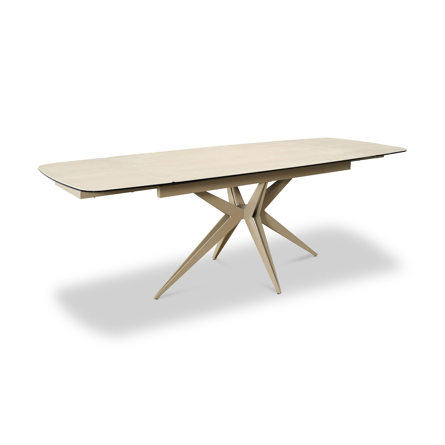 Ash 160 240cm Extending Travertine Dining Table from Roseland Furniture