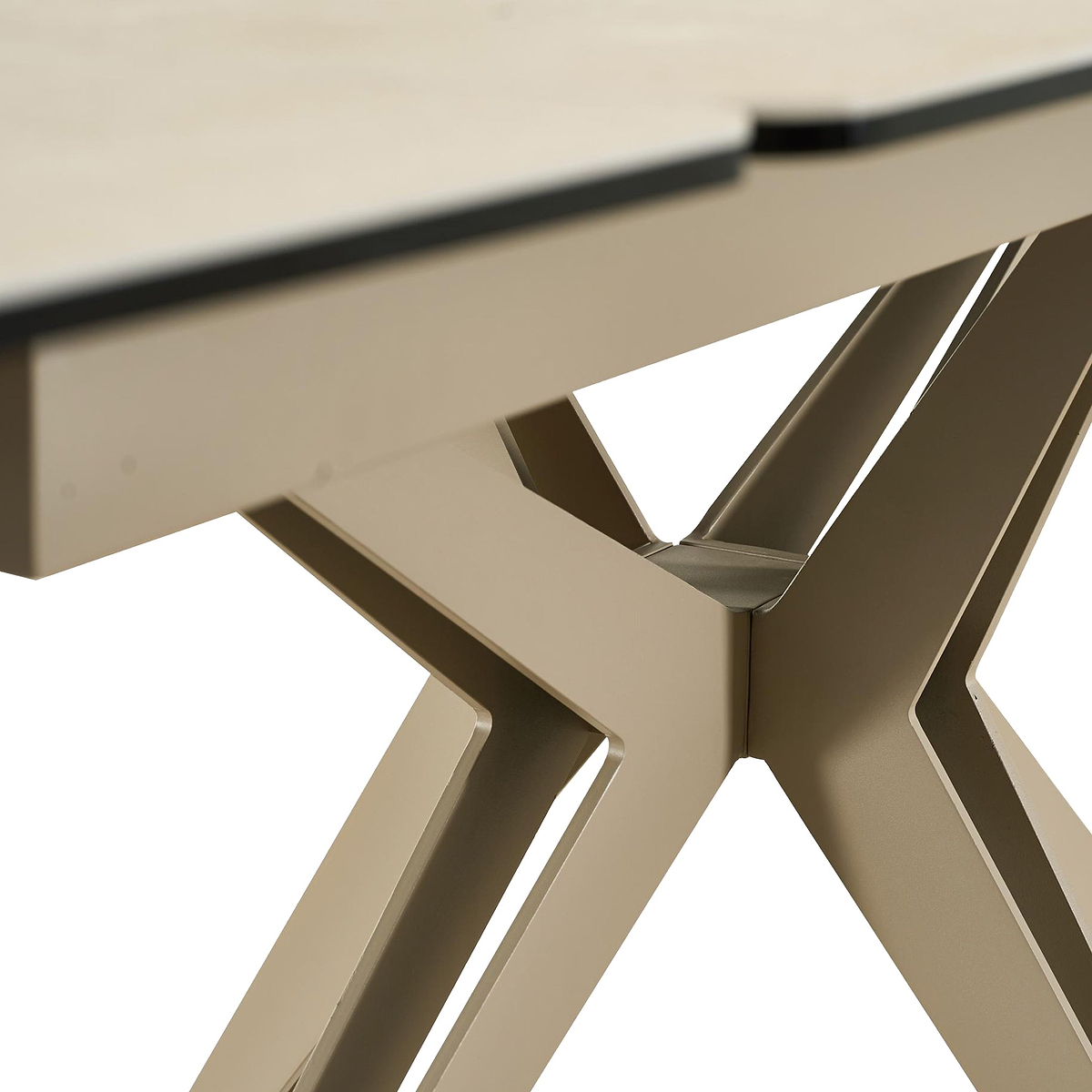 Ash 160 240cm Extending Travertine Dining Table from Roseland Furniture