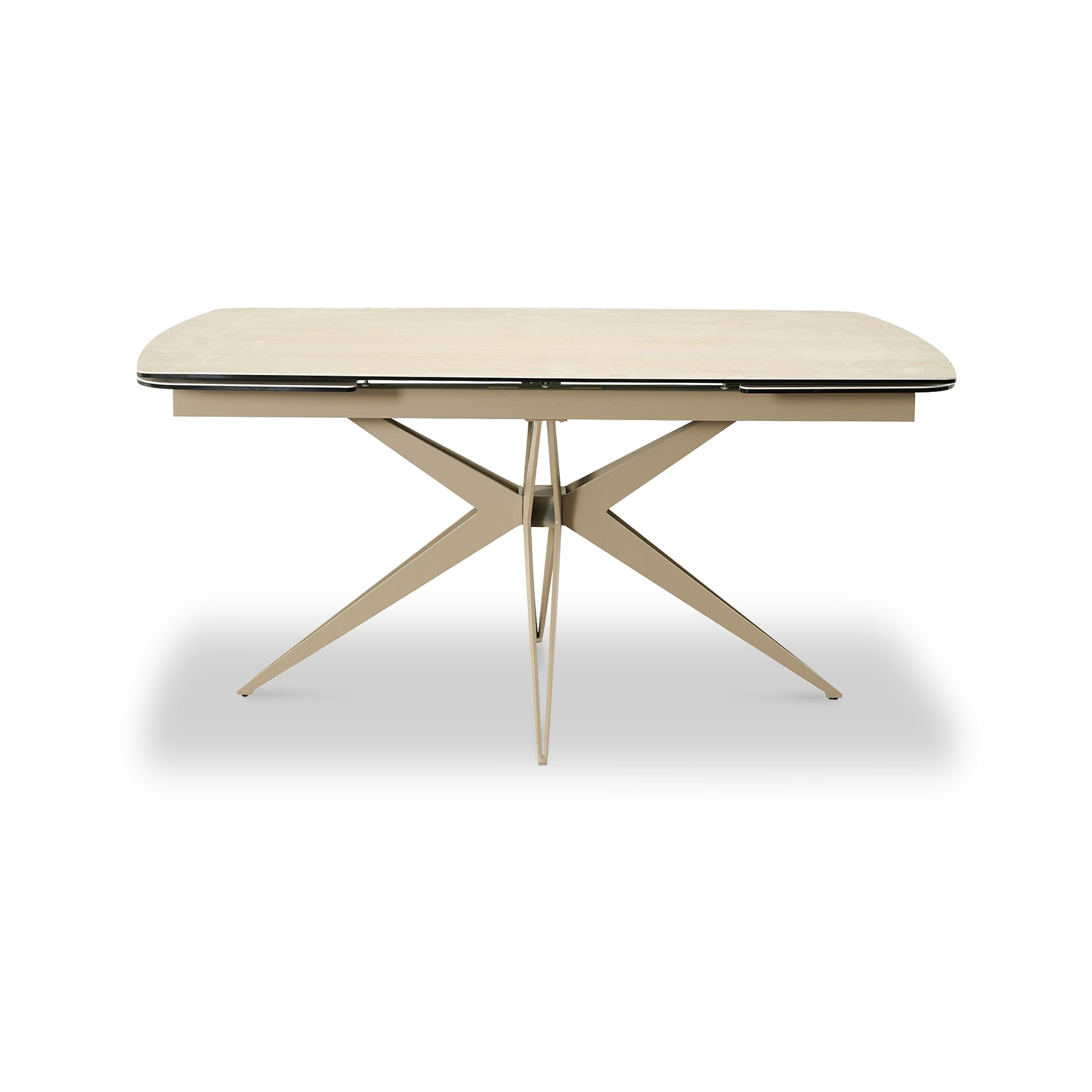 Ash 160 240cm Extending Travertine Dining Table from Roseland Furniture