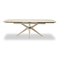 Ash 160 240cm Extending Travertine Dining Table from Roseland Furniture