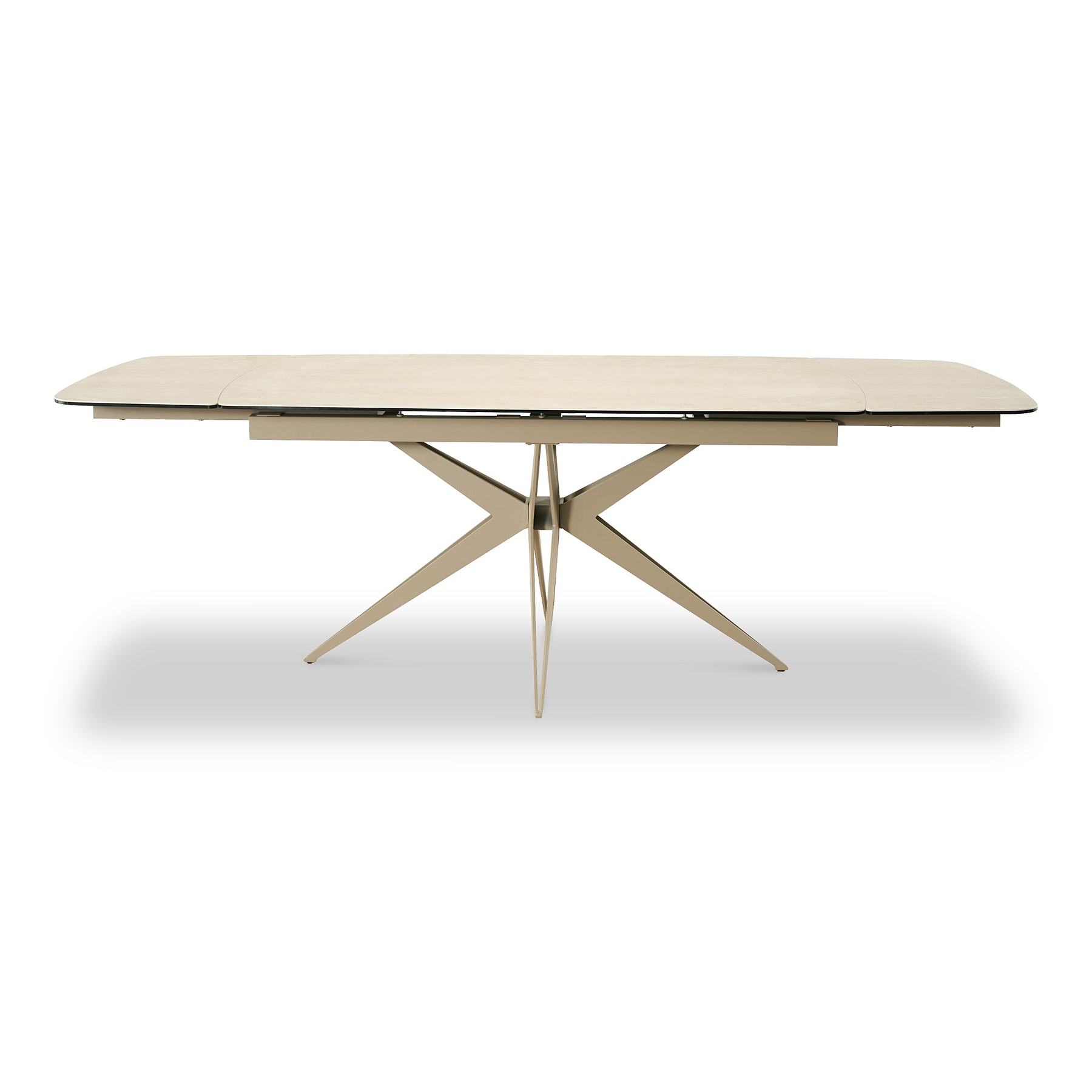 Ash 160 240cm Extending Travertine Dining Table from Roseland Furniture