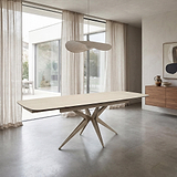 Ash 160 240cm Extending Travertine Dining Table from Roseland Furniture