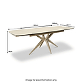 Ash 160 240cm Extending Travertine Dining Table from Roseland Furniture