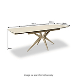Ash 160 240cm Extending Travertine Dining Table from Roseland Furniture