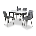 Avaston White Dining Table Grey from Roseland Furniture