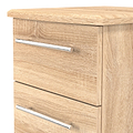 Bramwell 3 Drawer Bedside Oak from Roseland Furniture