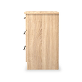 Bramwell 3 Drawer Bedside Oak from Roseland Furniture