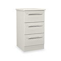 Bramwell 3 Drawer Bedside Grey from Roseland Furniture