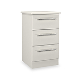 Bramwell 3 Drawer Bedside Grey from Roseland Furniture