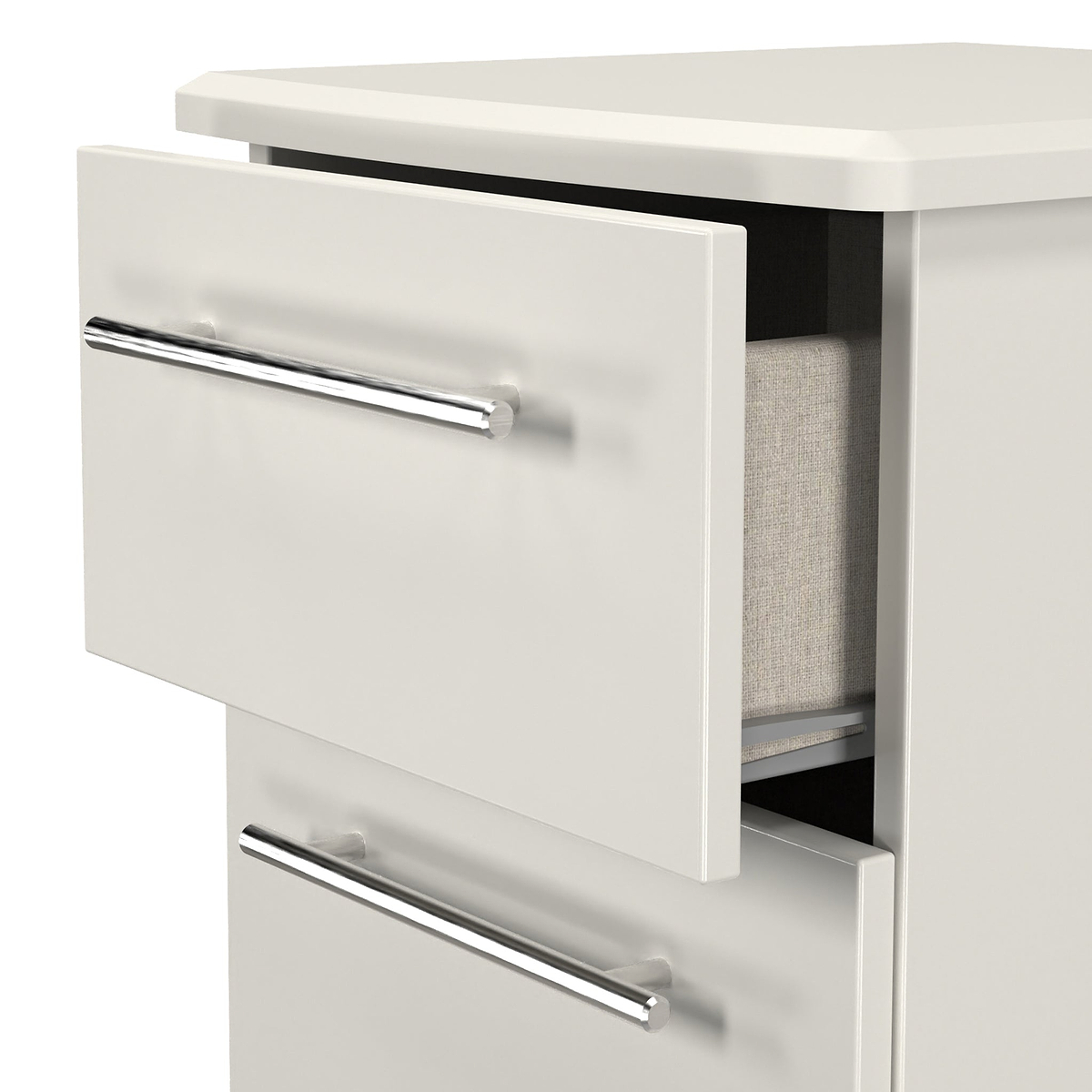 Bramwell 3 Drawer Bedside Grey from Roseland Furniture