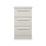 Bramwell 3 Drawer Bedside Grey from Roseland Furniture