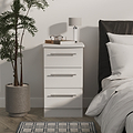 Bramwell 3 Drawer Bedside Grey from Roseland Furniture