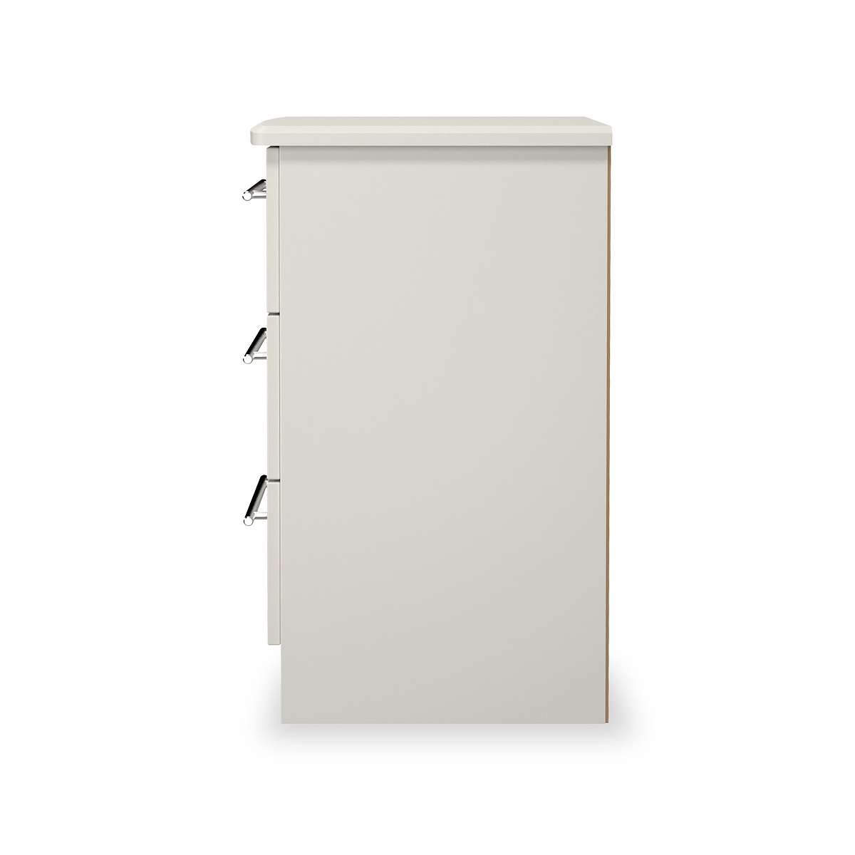 Bramwell 3 Drawer Bedside Grey from Roseland Furniture