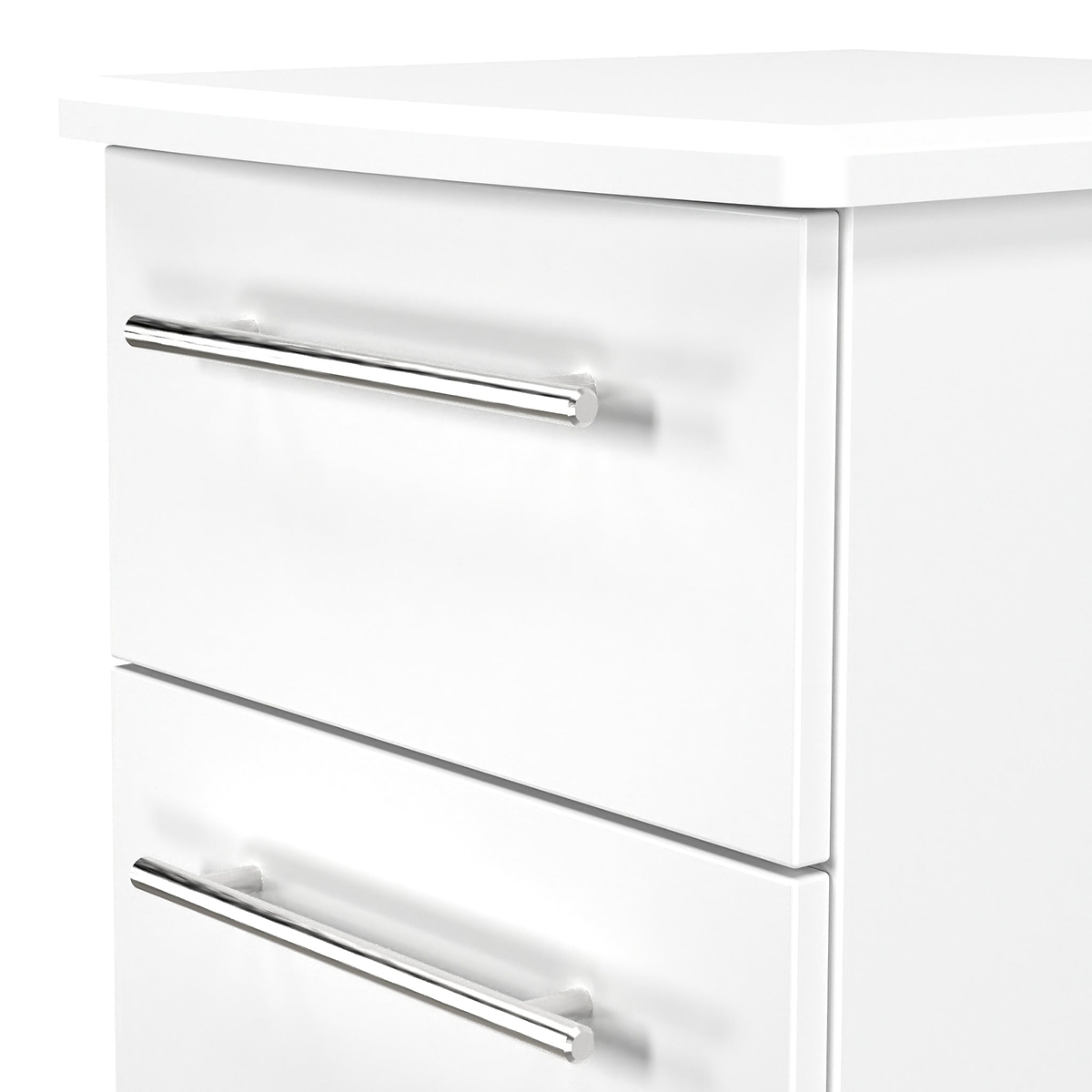 Bramwell 3 Drawer Bedside White  from Roseland Furniture