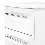 Bramwell 3 Drawer Bedside White  from Roseland Furniture