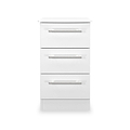Bramwell 3 Drawer Bedside White  from Roseland Furniture