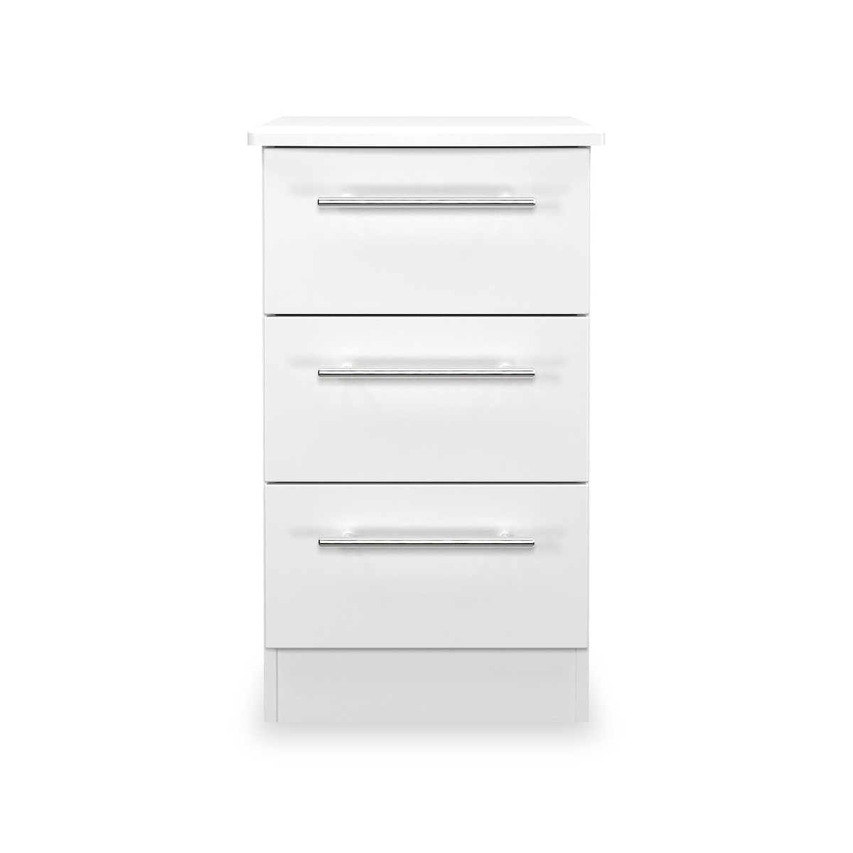 Bramwell 3 Drawer Bedside White  from Roseland Furniture