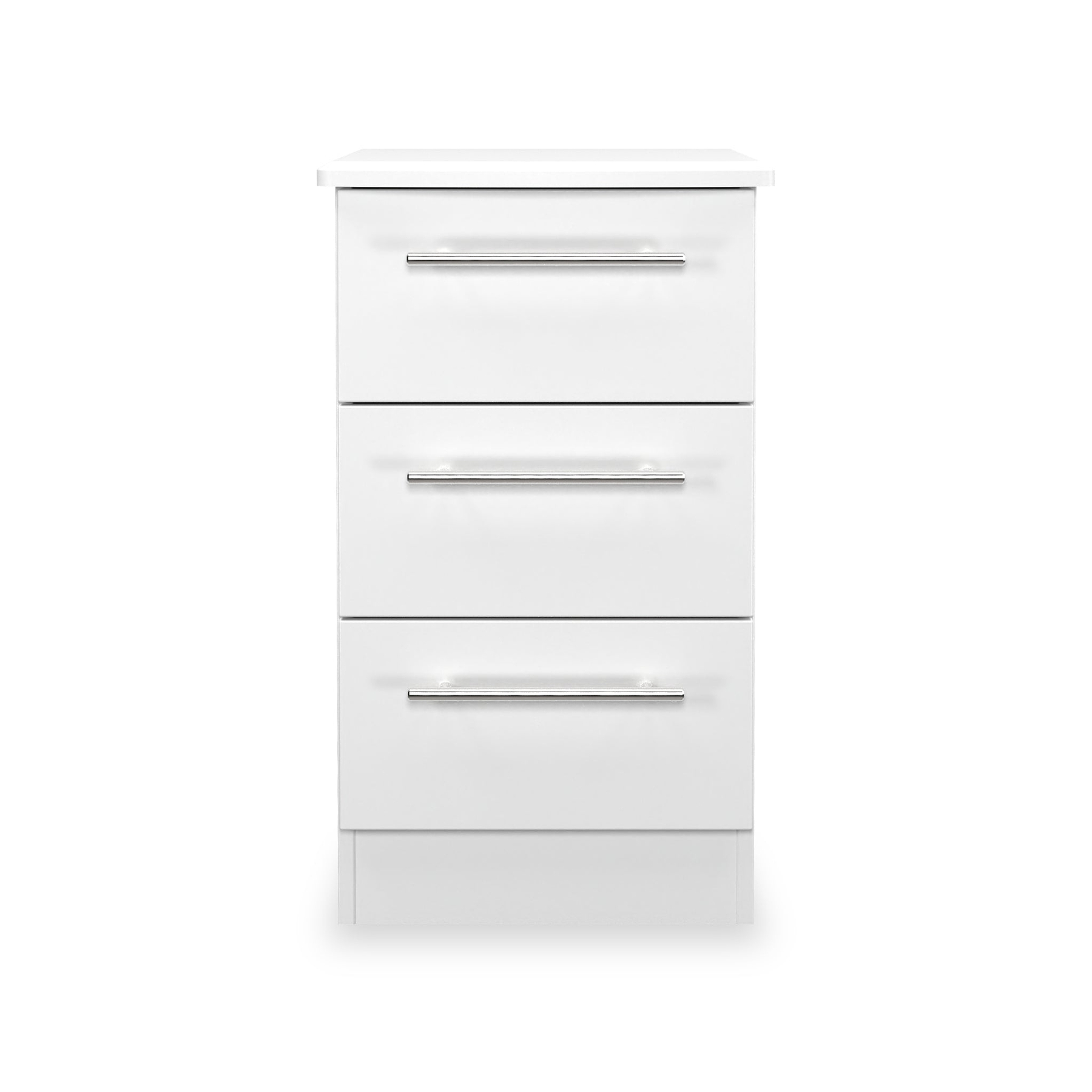 Bramwell 3 Drawer Bedside White  from Roseland Furniture