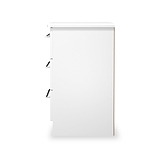 Bramwell 3 Drawer Bedside White  from Roseland Furniture