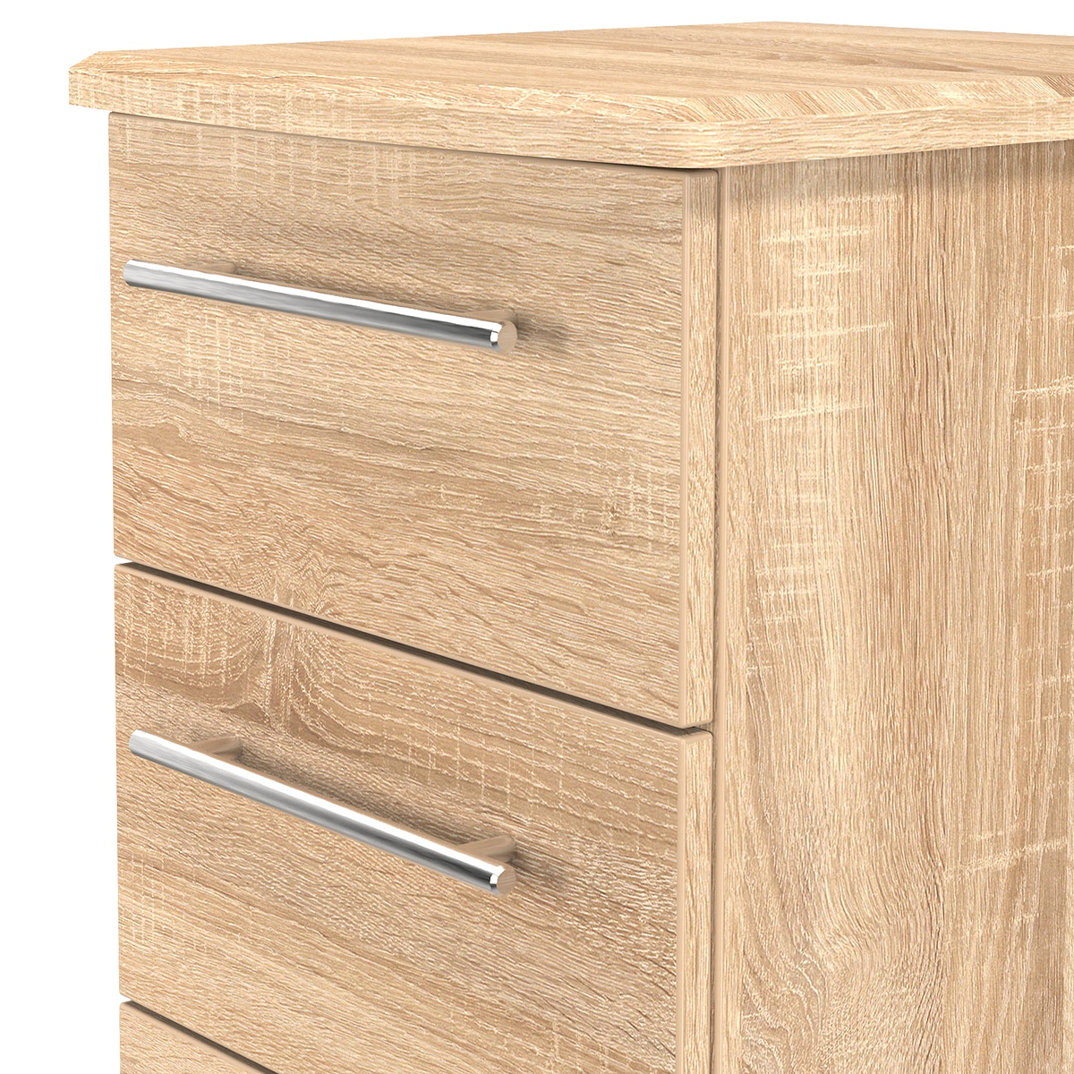 Bramwell 5 Drawer Tallboy Oak from Roseland Furniture