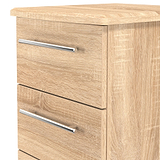 Bramwell 5 Drawer Tallboy Oak from Roseland Furniture