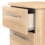 Bramwell 5 Drawer Tallboy Oak from Roseland Furniture