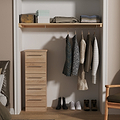 Bramwell 5 Drawer Tallboy Oak from Roseland Furniture
