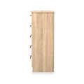 Bramwell 5 Drawer Tallboy Oak from Roseland Furniture
