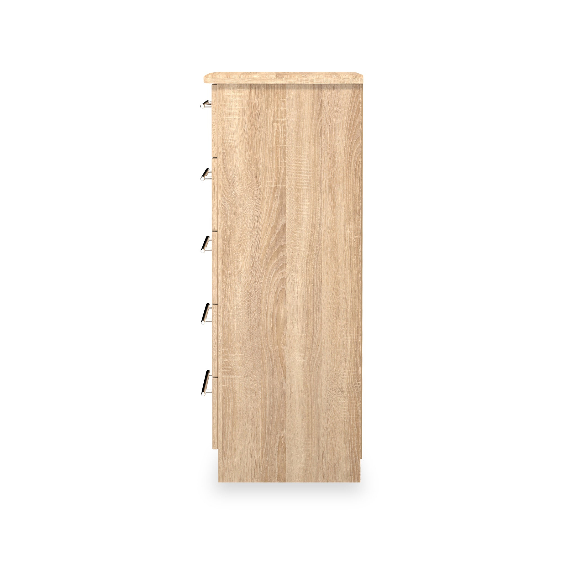 Bramwell 5 Drawer Tallboy Oak from Roseland Furniture