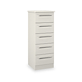 Bramwell 5 Drawer Tallboy Grey from Roseland Furniture