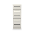 Bramwell 5 Drawer Tallboy Grey from Roseland Furniture