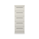 Bramwell 5 Drawer Tallboy Grey from Roseland Furniture