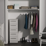 Bramwell 5 Drawer Tallboy Grey from Roseland Furniture