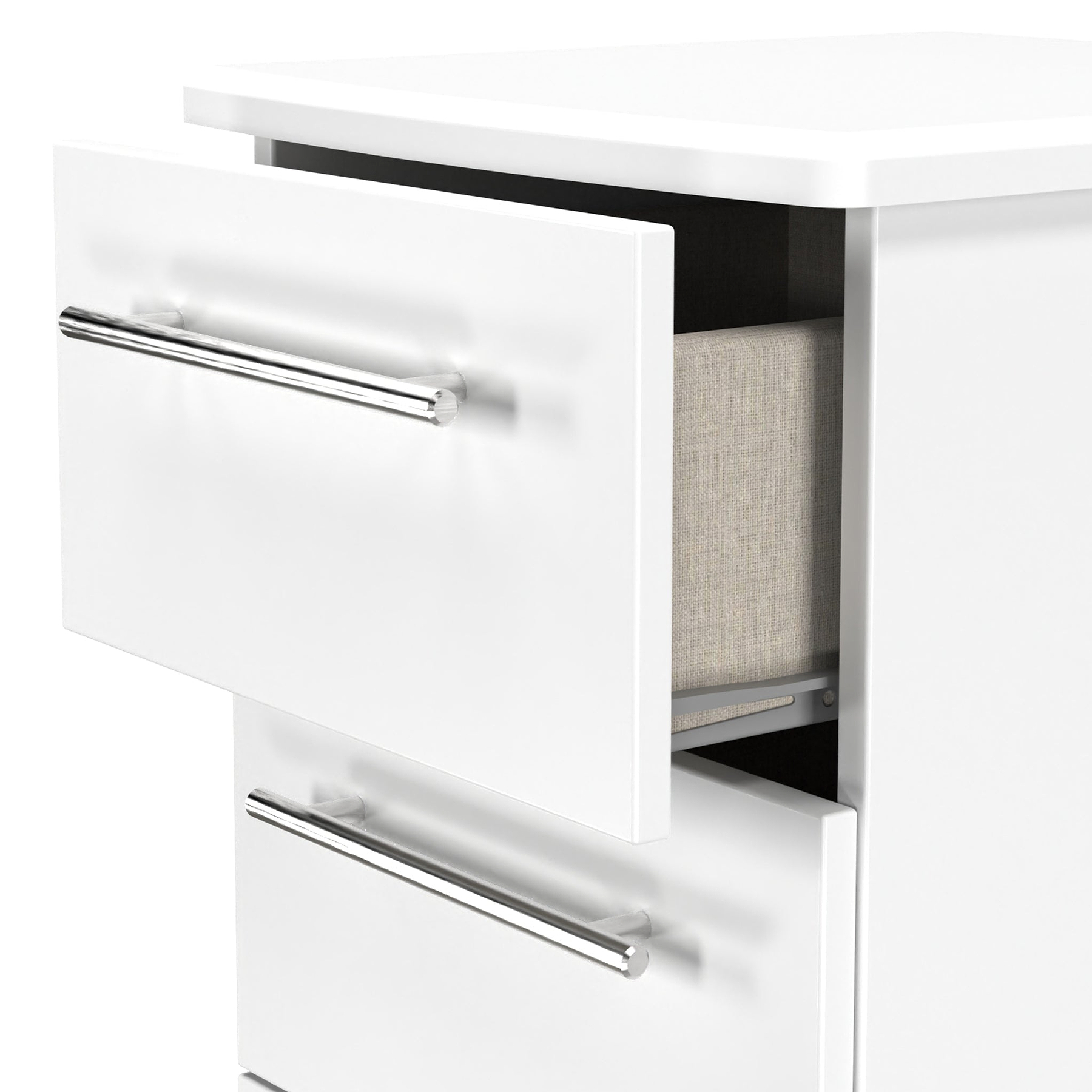Bramwell 5 Drawer Tallboy White from Roseland Furniture