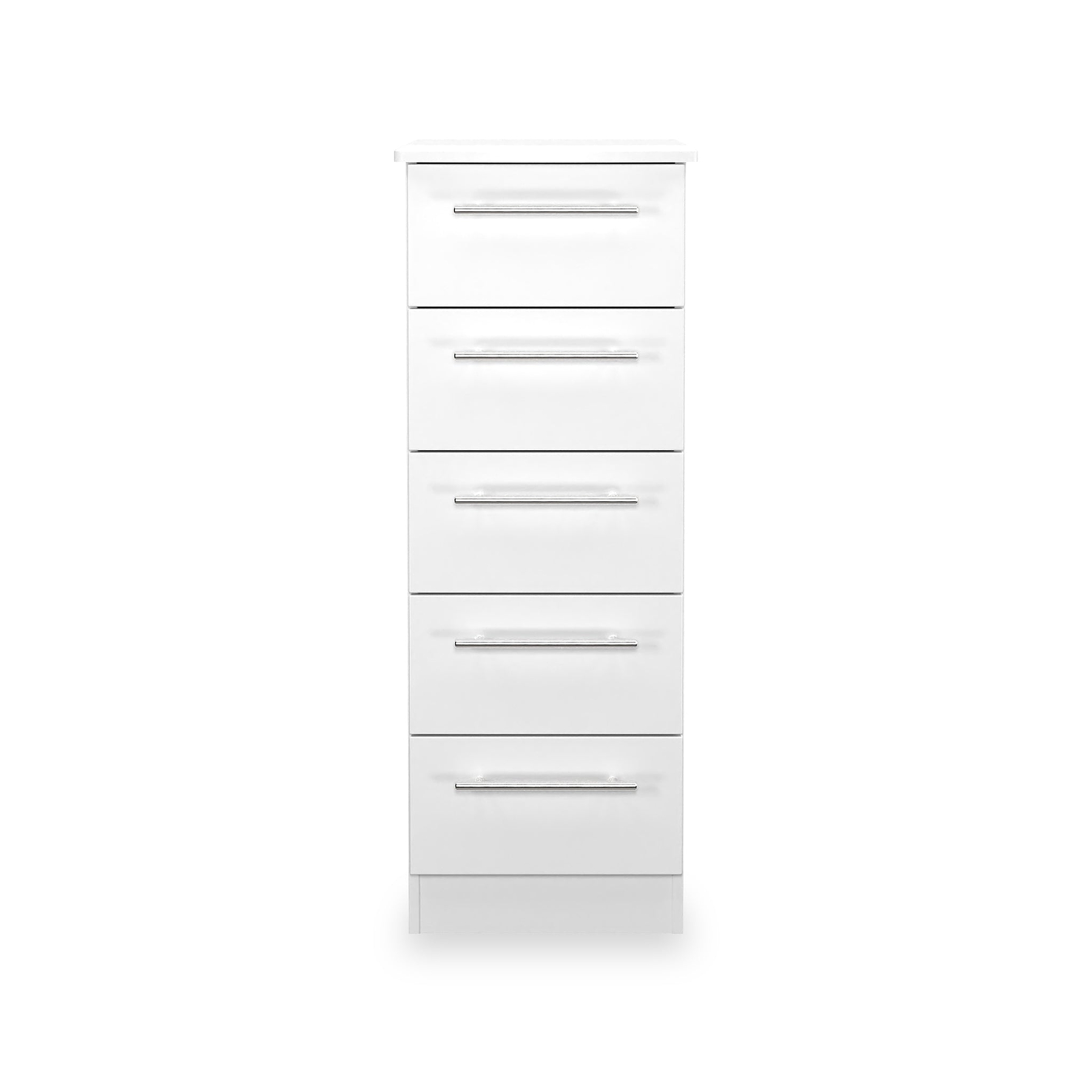 Bramwell 5 Drawer Tallboy White from Roseland Furniture