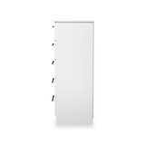 Bramwell 5 Drawer Tallboy White from Roseland Furniture