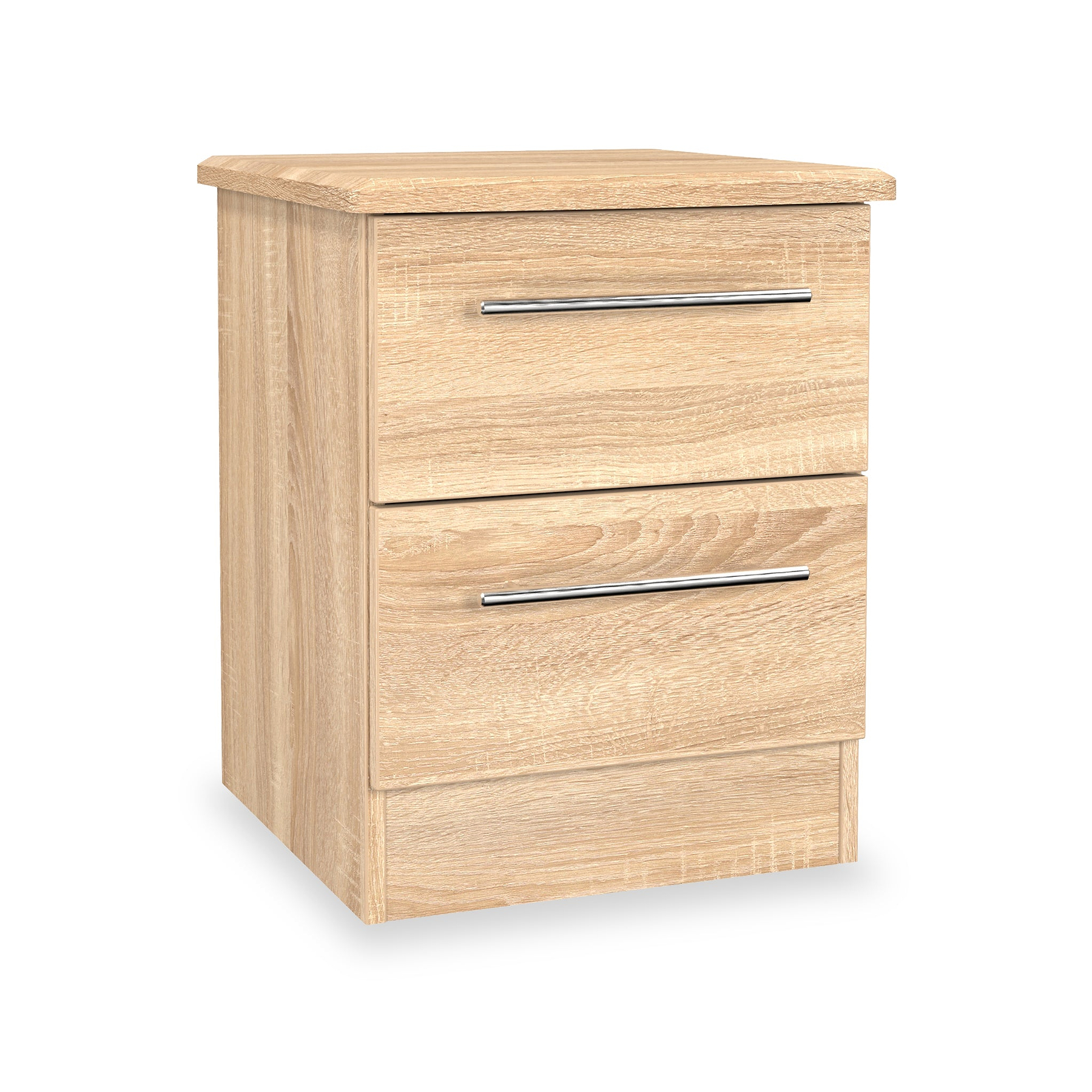 Bramwell 2 Drawer Bedside Oak from Roseland Furniture