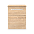 Bramwell 2 Drawer Bedside Oak from Roseland Furniture