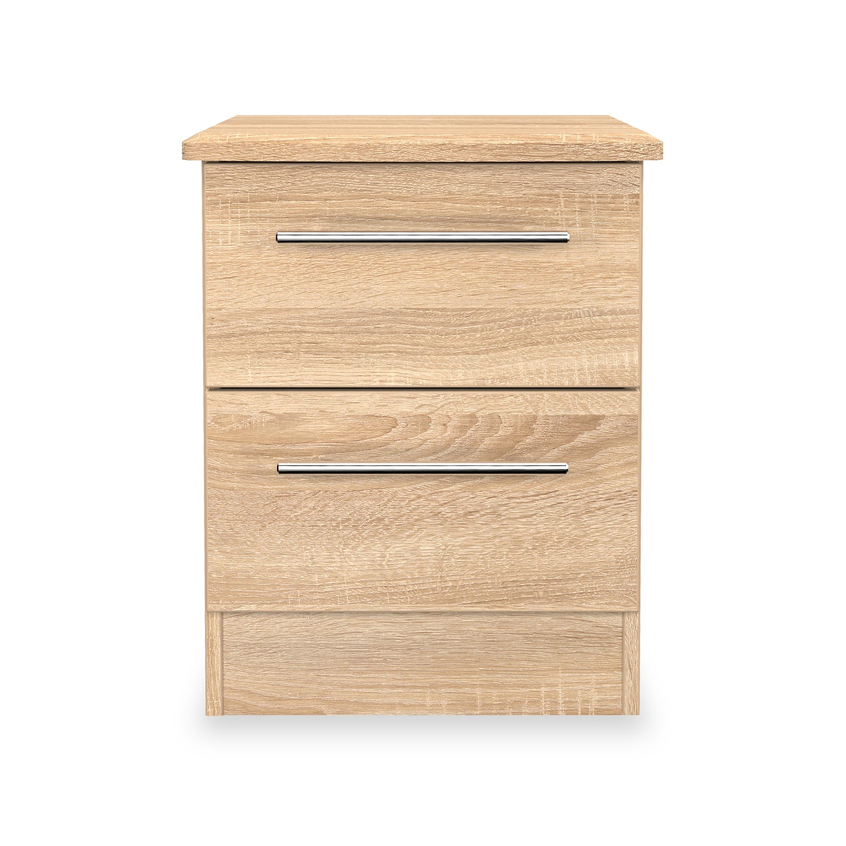 Bramwell 2 Drawer Bedside Oak from Roseland Furniture