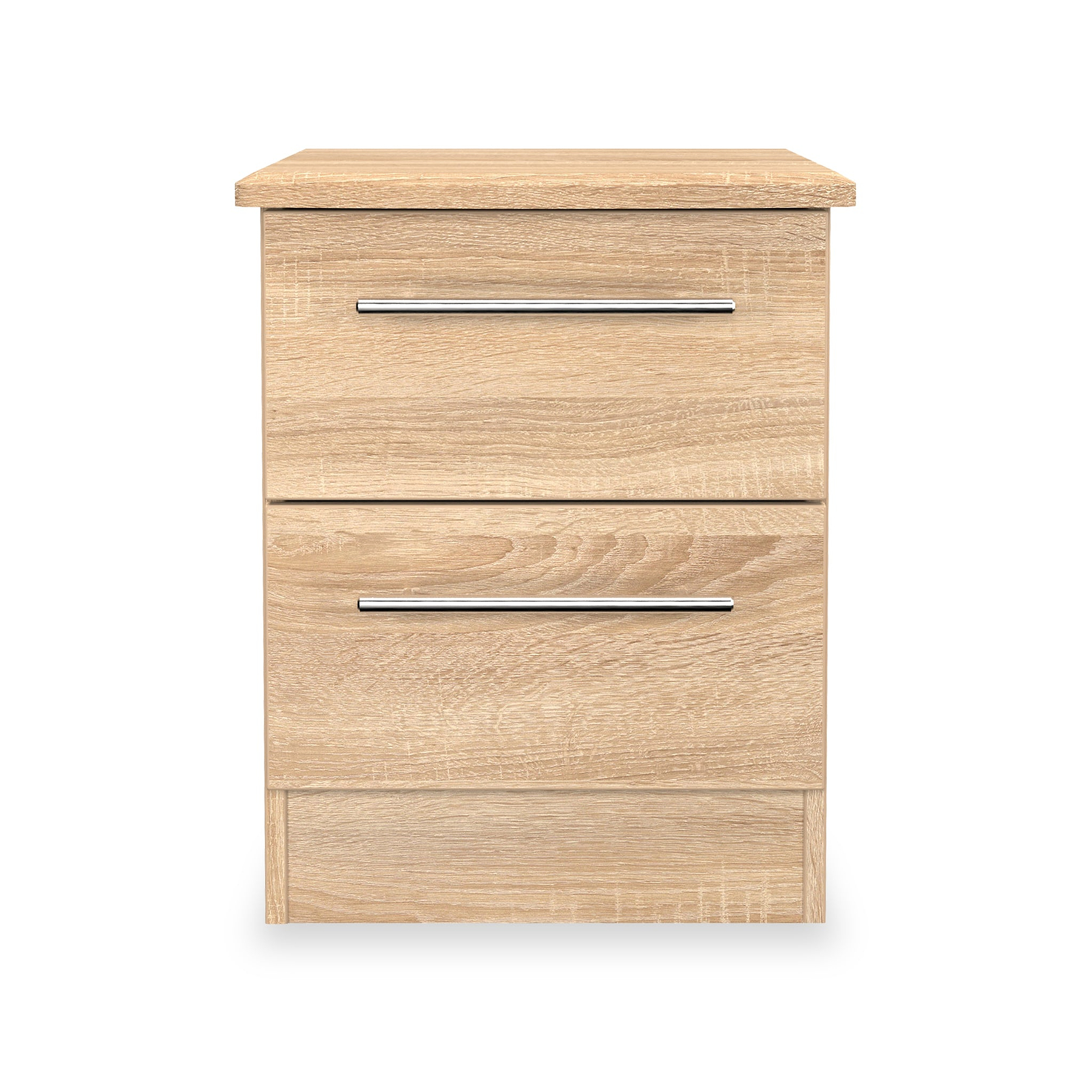 Bramwell 2 Drawer Bedside Oak from Roseland Furniture
