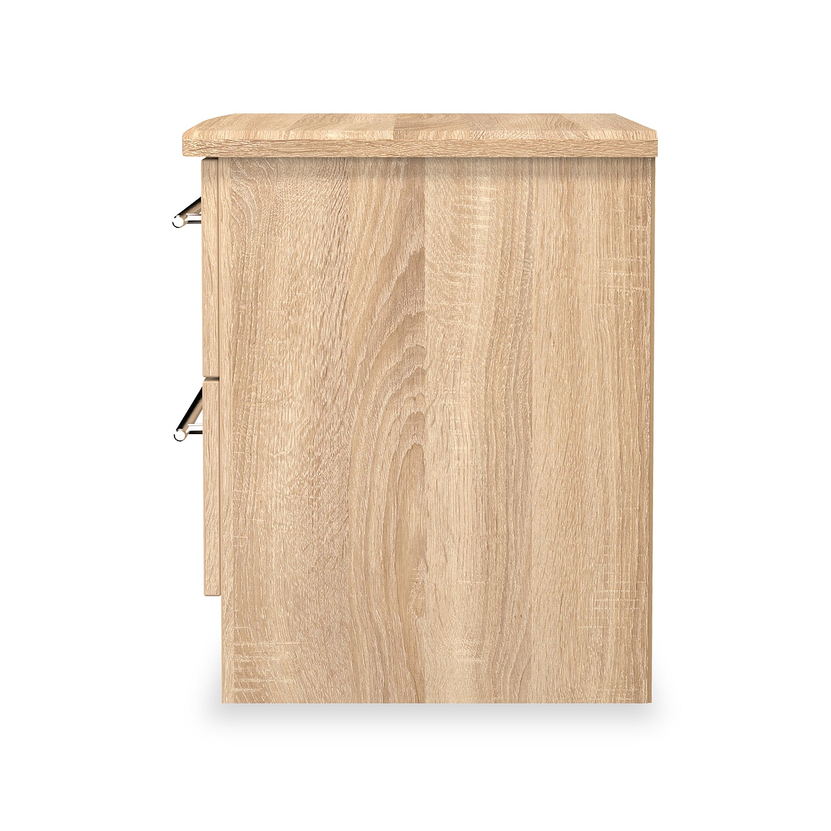 Bramwell 2 Drawer Bedside Oak from Roseland Furniture