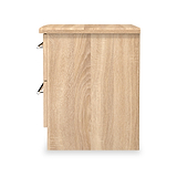 Bramwell 2 Drawer Bedside Oak from Roseland Furniture