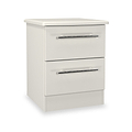 Bramwell 2 Drawer Bedside Grey from Roseland Furniture